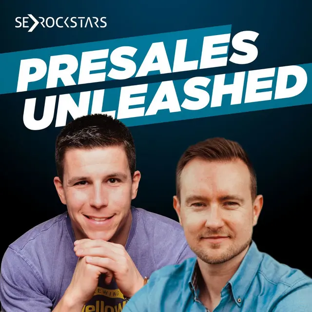 Podcast-Cover erstellen 5 Podcast-Cover von PreSales Unleashed mit Tim Brömme und Jan-Erik Jank